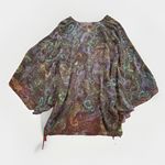 Chico's Chico’s Silk Kimono Top S/M Sheer Paisley Boho WhimsiGoth Festival Fairycore Photo 14