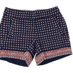 J.Crew 00 Blue Navy Orange / Coral Cotton Shorts Paisley Floral Patterened Photo 0