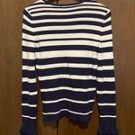 White House | Black Market NAUTICAL WHBM lightweight sweater with ruffle sleeve Size S Photo 1