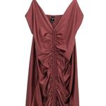 Windsor  Stunning Beauty Ruched Mini Dress Pink Satin Sexy Cocktail Dress Medium Photo 2