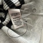 Free People  Ana’s Stripe drape neck sweater wool blend grey black ribbed y2k L Photo 7