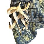 Sea New York Size S Lace Up Jean Shorts Acid Wash Denim Frayed Southwestern Boho Blue Photo 8