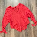 Free People Pink Flowy Blouse Photo 0