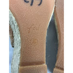 Womans Fed International 37 (6.5) Gold Sparkly Espadrille Wedge Sandal Open Toe Photo 7