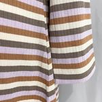 VERO MODA New Square Neck Long Sleeve Mini Dress Frida Neutral Stripe Photo 9