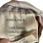 Carolina K Valerie Pleated Geometric Print Puff Sleeve Midi Kaftan Dress Size XS Blue Photo 10