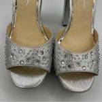 Jessica Simpson studs platform ankle straps silver pumps women Size 8 1/2 Photo 5