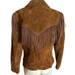 Cripple Creek Western Fringe Leather Jacket Brown Size M Photo 1