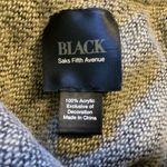 SAKS FIFTH AVENUE BLACK & TAUPE PONCHO ONE SIZE FITS MOST Tan Photo 6