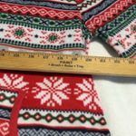 Christmas Snowflake Fair Isle Fleece Footed Pajamas One Piece Jumpsuit Womens L Red Size L Photo 2