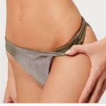 Good American Reversible Better Bikini Bottom 3 Large Women’s Stormy Foil NWT. Photo 1