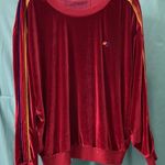Aviator Nation Classic Velvet Relaxed Sweatshirt Red Medium Photo 8