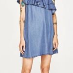 ZARA ✨ HP✨FRILLED ASYMMETRIC DRESS:✨ Photo 0