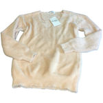 Atlantis Babys Sweater Small Peach Fuzzy V Neck Long Sleeve Pullover size S Pink Photo 0