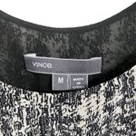 Vince  Silk Tank Top Sleeveless Burnout Black Scoop Neck Dual Layer Women's Sz M Photo 2