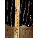 Sundance Sheer black all over embroidered blouse with tassle tie S Bohemian Boho Photo 7