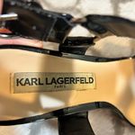 Karl Lagerfeld  Black Patent Leather Sandals Photo 9
