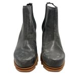 Sorel Womens JOAN OF ARCTIC III Wedge Chelsea Boots Charcoal Leather Ankle Boots Photo 1