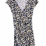 Papillon Floral Daisy Faux Wrap Dress Blue Flowers Photo 0
