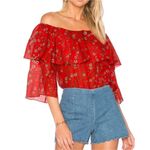 Alice + Olivia  Meagan Top in Dainty Daisy XSmall Photo 0