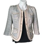 White House | Black Market Patch Pocket Tweed Jacket, Sz 4 Photo 6
