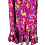 Vintage Ruffle Midi Dress Pink Floral 90s Y2K Coquette Size Small Photo 1