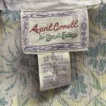 April Cornell Maxi Skirt Womens Small Blue Yellow Floral‎ Boho Buttons Stretch S Photo 9