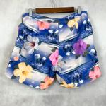 Lui Lui Women Shorts Hibiscus Size M Beach Tropical Surfer Y2K Hawaii Floral Size M Photo 3