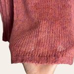 Next Era Couture Y2K Pink Mohair Cable Knit Long Sleeve V Photo 5
