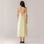 Rihoas Yellow Jacquard Corset Slip Maxi Dress Size XS Photo 6