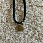 Black Choker with Black Golden Locket Gold Photo 2