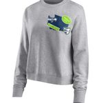 WEAR Erin Andrews Seattle Seahawks NFL Football Cropped Sweatshirt Gray Large Photo 0