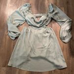 Hello Molly NWT  DONE WITH YOU SATIN DRESS GREEN Photo 4