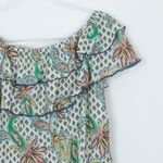 ZARA Floral Paisley Off The Shoulder Ruffle Top Women's Size XS Photo 1