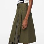 ZARA NWT  SRPLS Military Wrap Layered Midi Skirt Sz XS Green Photo 1