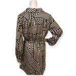 Sincerely Jules  Black & Gold Geometric Wrap Dress Photo 3