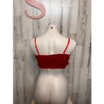 BP . Red Satin Crop Top Small | Adjustable Spaghetti Strap Cami Bralette Photo 3