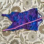 Roxanne Vintage Swimsuit One Piece Sarong Front Purple Blue 12 14 16 38C Photo 6
