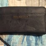 Dana Buchman  Black Textured Leather Clutch Photo 0