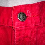 Bonjour Vintage Bright Red Ruffle Shorts High Waisted EUC Size 3/4 Women's Photo 1