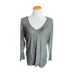 Womens Mossimo Zipper Back Lightweight V Neck Heathered Sweater Photo 2