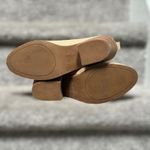 Toms Everly Cut Out Leather Suede Stacked Heel Booties Cream Womens 9 Almond Toe Photo 13