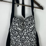 Collections by Catalina Tankini Swimsuit Halter Top Womens Medium Ikat Boho Black Photo 0