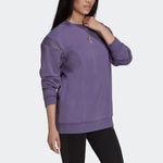 Adidas  Original Crew Wonder‎ Sweatshirt Women's Medium Purple Gold Zipper Casual Photo 1