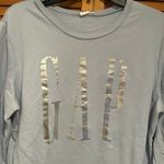 Gap Women’s Active Long Sleeve Blue Crewneck Sz L Photo 2