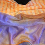 Orange Stripes Purple Sheer Ombre Infinity Scarf Wrap Photo 2