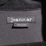 Jeanstar Black Velvet Flap Pocket Jacket Y2K Dark Academia Grunge Goth Womens L Size L Photo 2