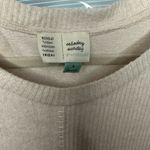 Anthropologie  Saturday Sunday Light Pink Cream Long Sleeve Sweater Lace … Photo 4