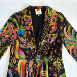 Farm Rio  Macaw Island Tropical Cross Stitch
Print Long Sleeve Flowy Maxi Dress S Photo 2