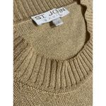 St. John  BASICS GOLD METALLIC CREWNECK SHIRT SIZE MEDIUM Photo 4